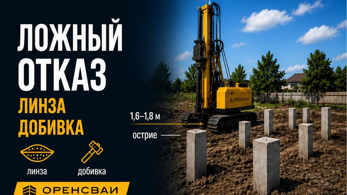 Ложный отказ сваи: линза в зоне промерзания, отдых грунта и контрольная добивка