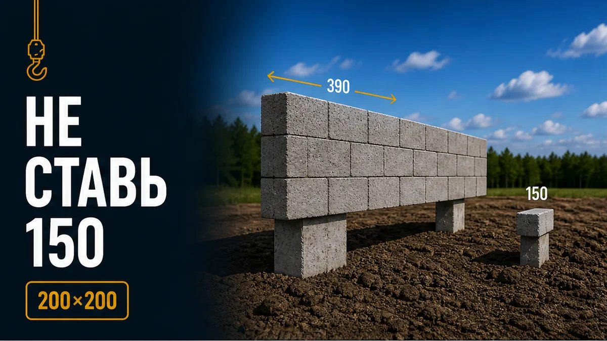 Фундамент под дом из керамзитоблока в Оренбурге: вес кладки и сваи 200×200