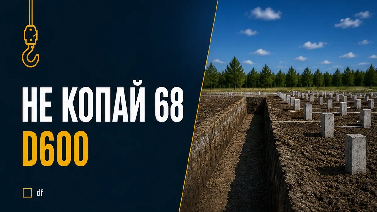 Фундамент для дома из арболита: стена D600 и забивное поле без сплошной траншеи
