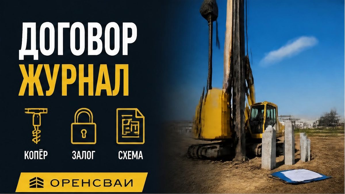 Промышленная забивка свай в Орске закрывается договором и журналом залога