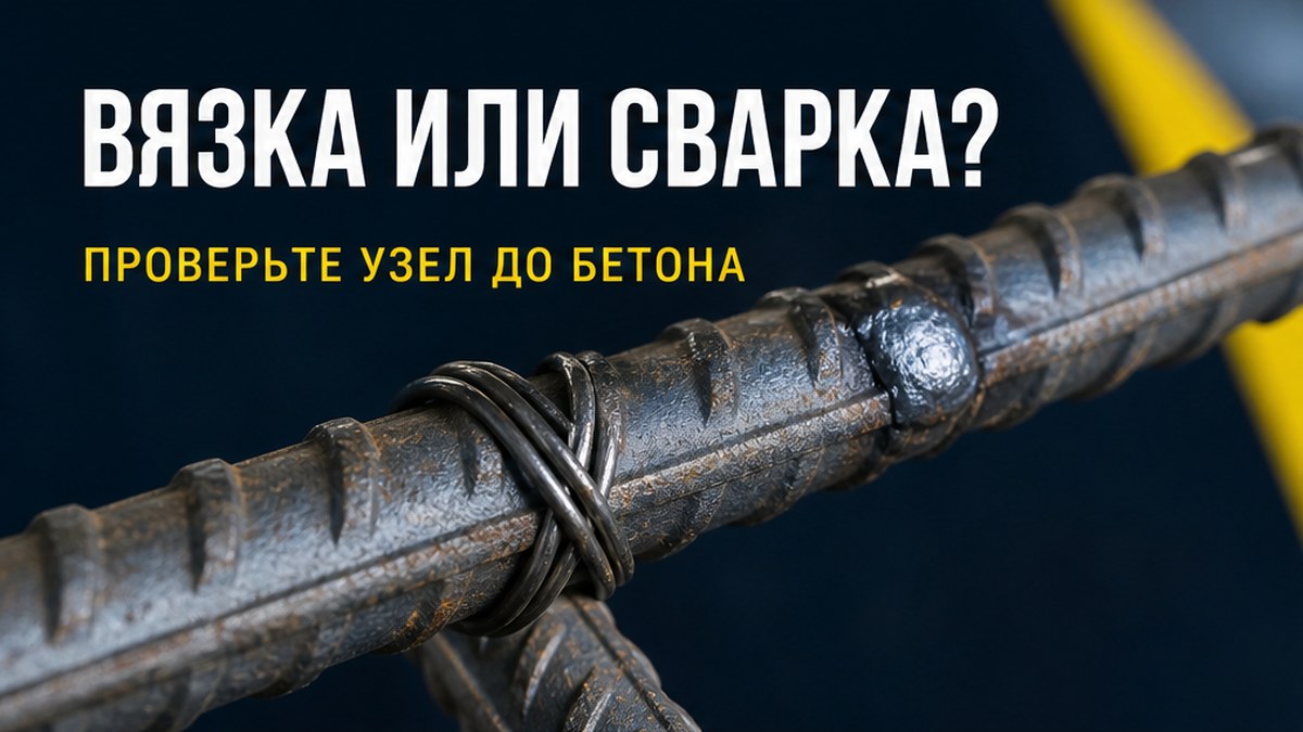 Вязка или сварка арматуры: проверьте узел до бетонирования
