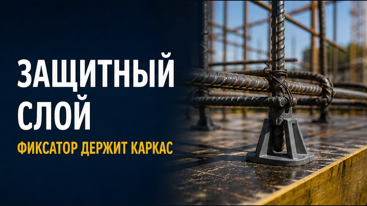 Фиксаторы удерживают арматуру на расстоянии от будущей поверхности бетона