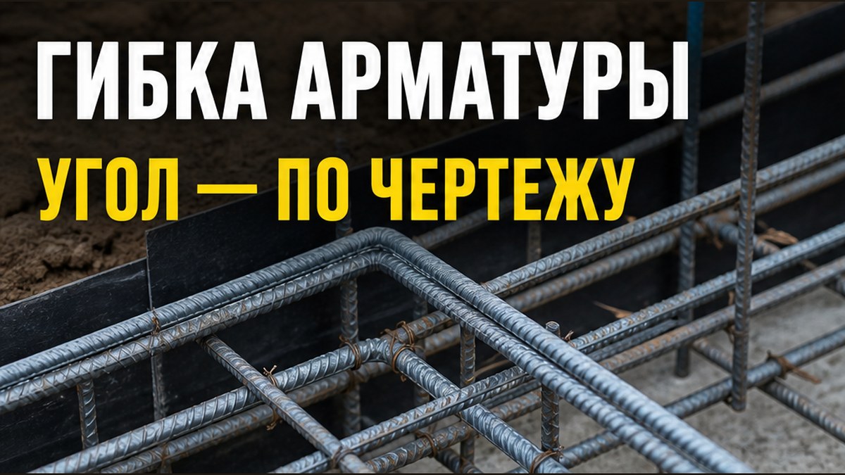 Угол арматурного каркаса ростверка с проектным загибом продольных стержней
