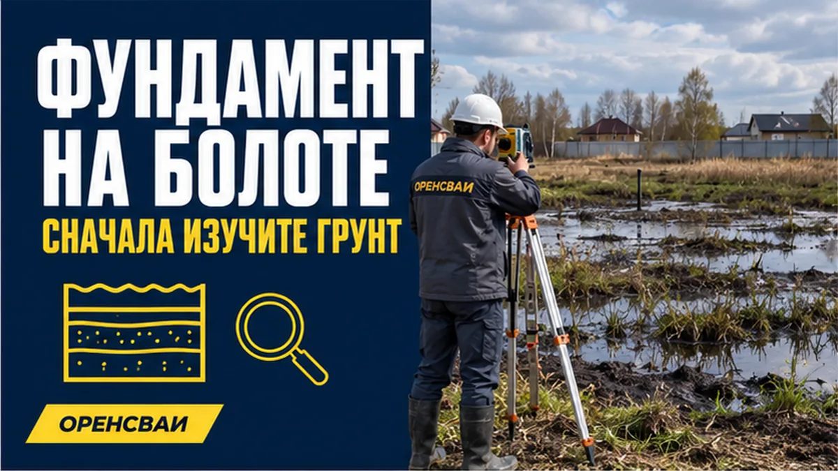 Фундамент на болоте: что проверить до расчёта свай