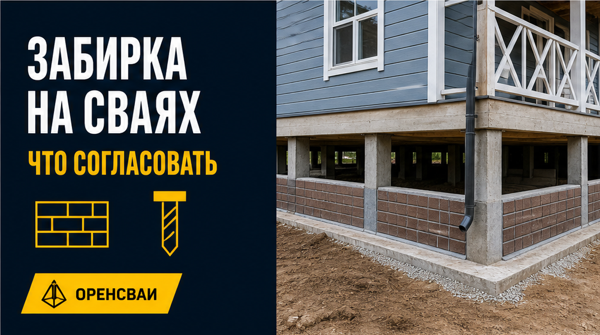 Забирка свайного фундамента из кирпича или блоков: что согласовать
