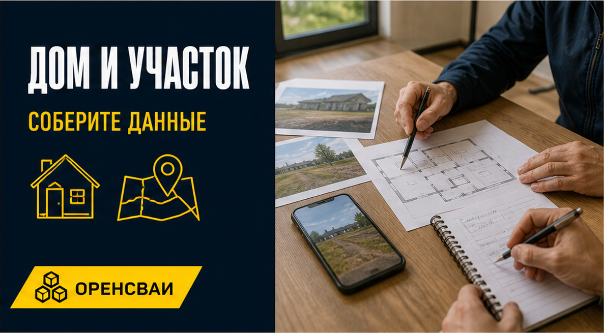 План дома и сведения об участке для расчёта свай