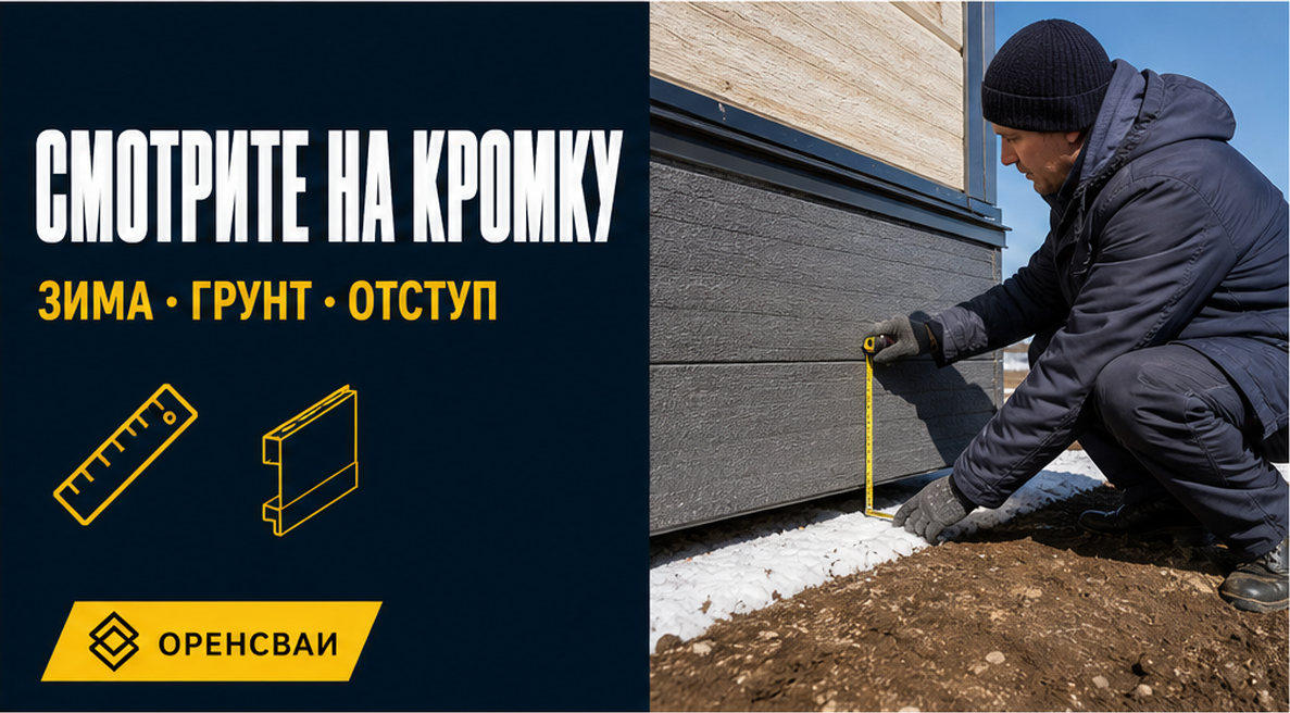 Сезонный зазор цокольной панели проверяют по нижней кромке и отметке грунта