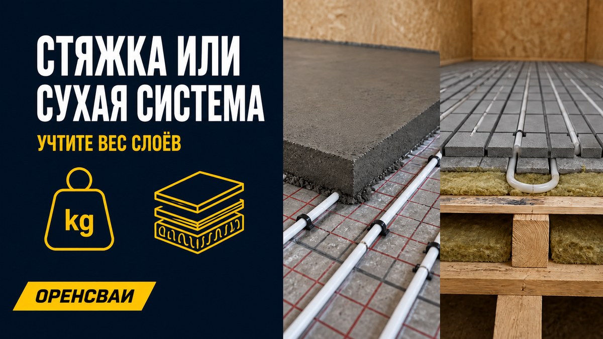 Сравнение мокрой стяжки и сухой системы водяного тёплого пола