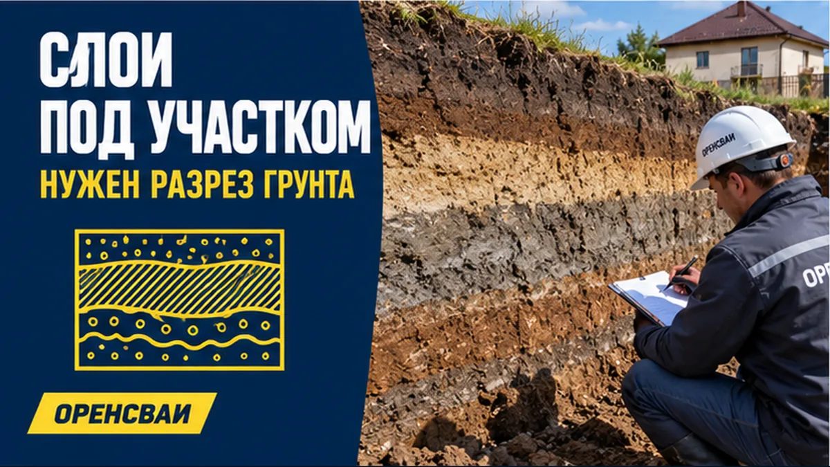 Осмотр разреза грунта и уровня воды на участке