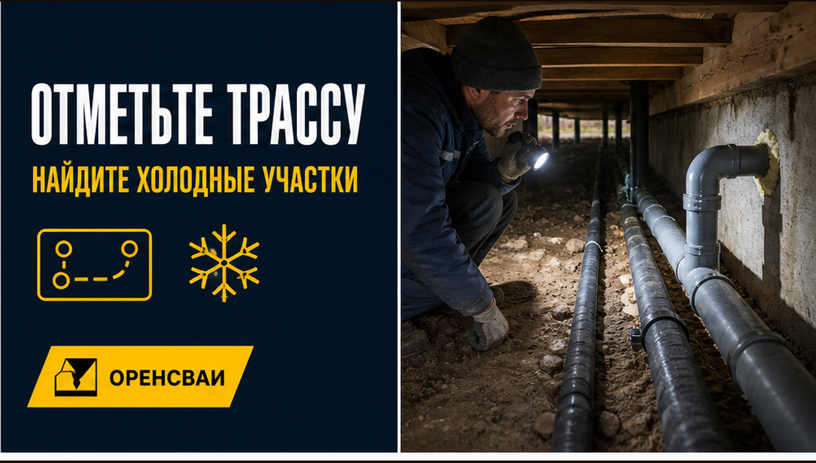 Трассу труб под домом осматривают перед выбором утепления
