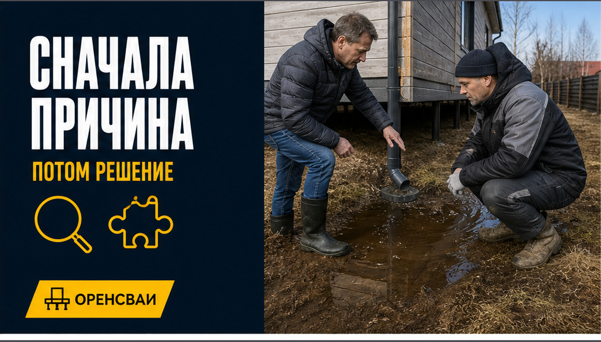 Осмотр повторяющейся сырости на участке перед выбором дренажа