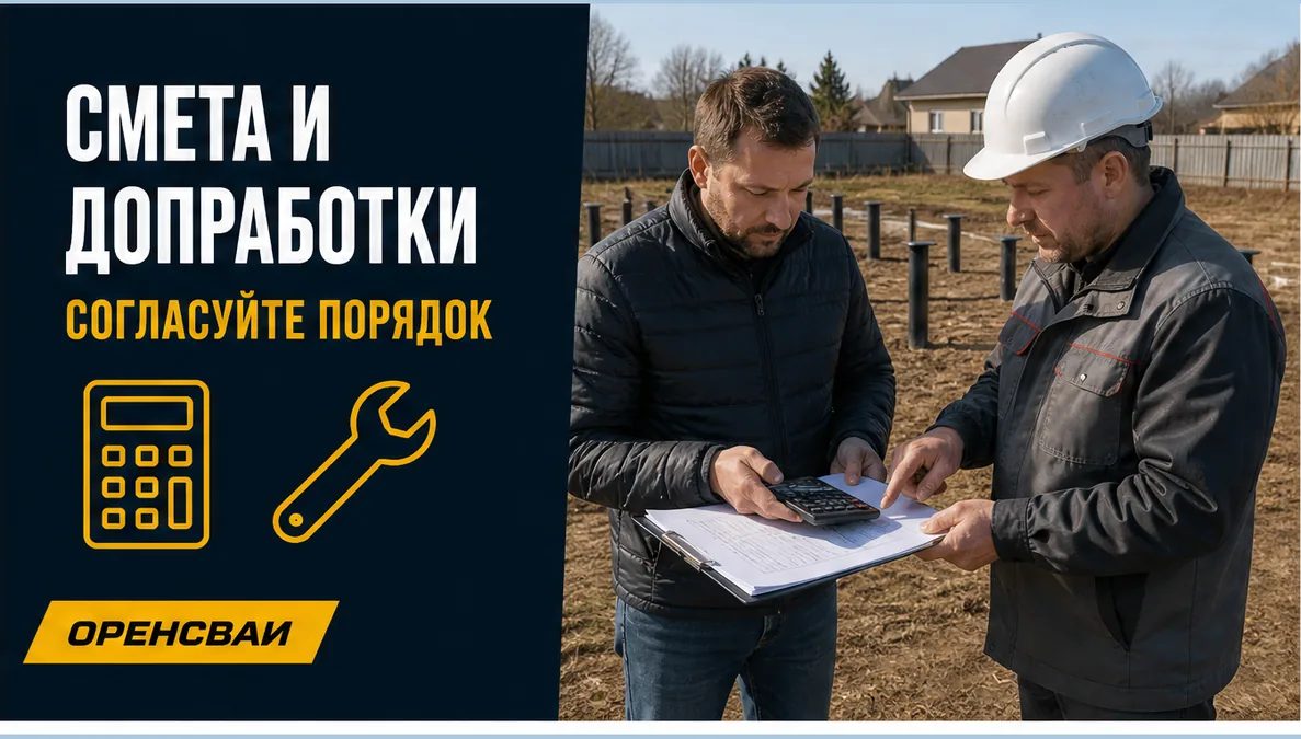 Заказчик и подрядчик сверяют расчёт стоимости и перечень возможных дополнительных работ на участке