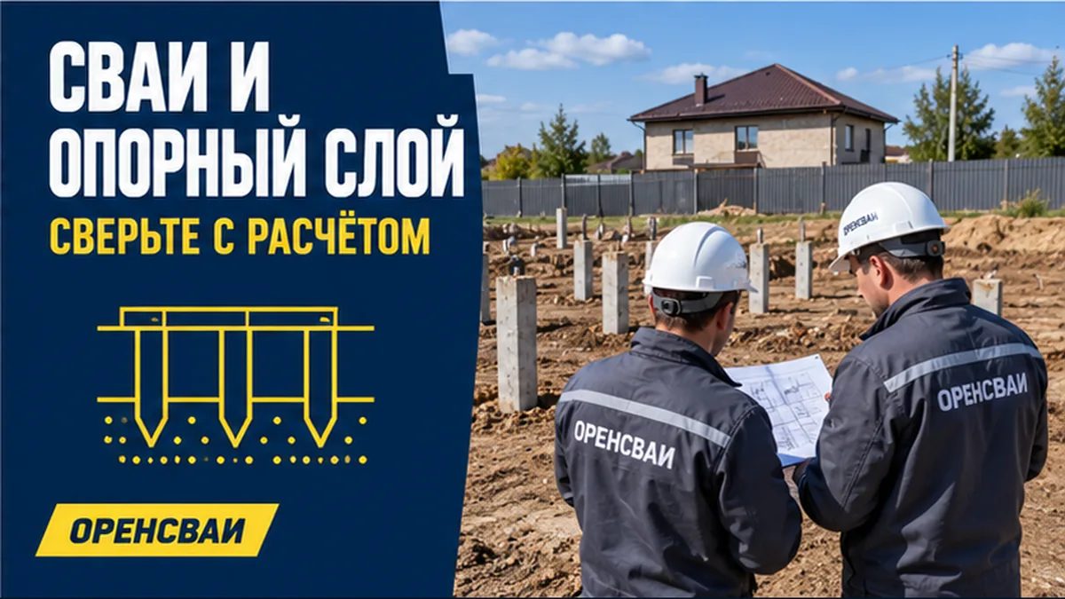 Сверка свайного решения с опорным слоем и расчётом