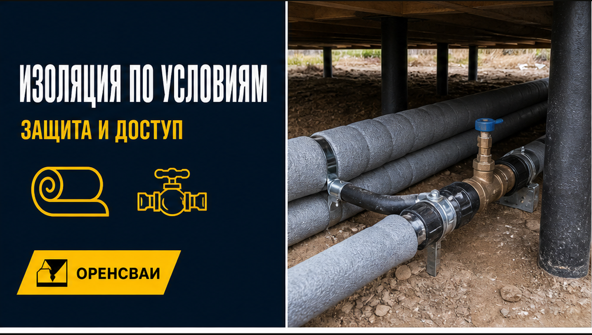 Теплоизоляция труб не должна закрывать доступ к соединениям