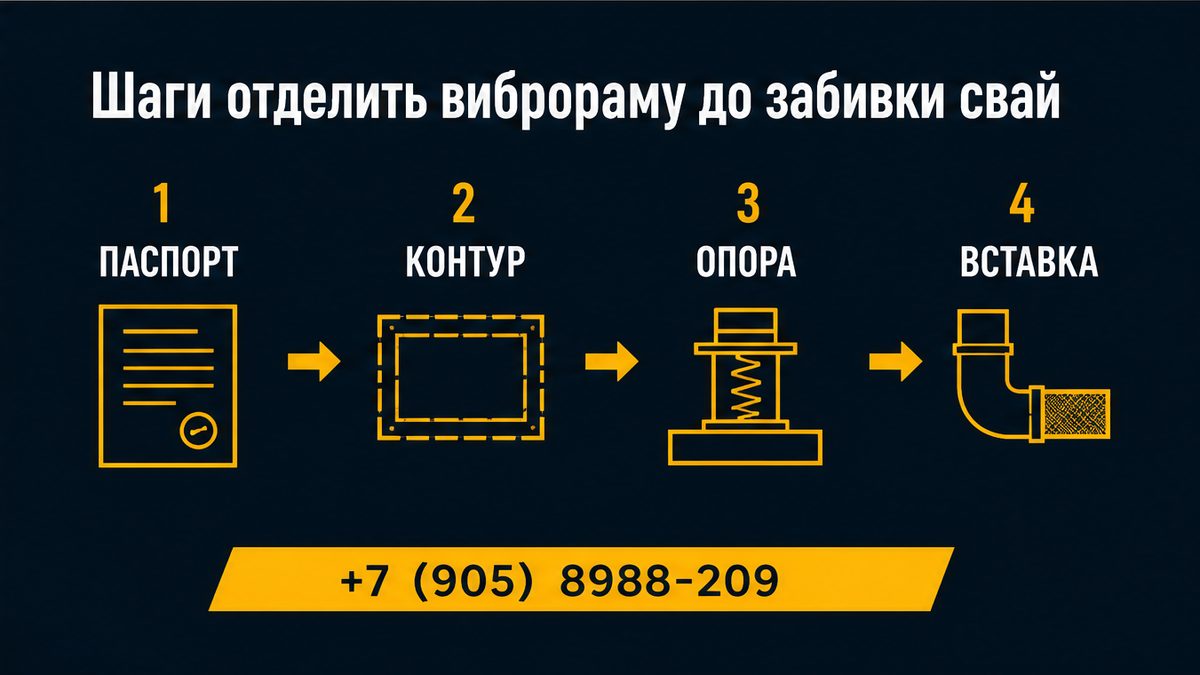 Четыре шага до забивки: паспорт, два контура, упругая опора и мягкая вставка
