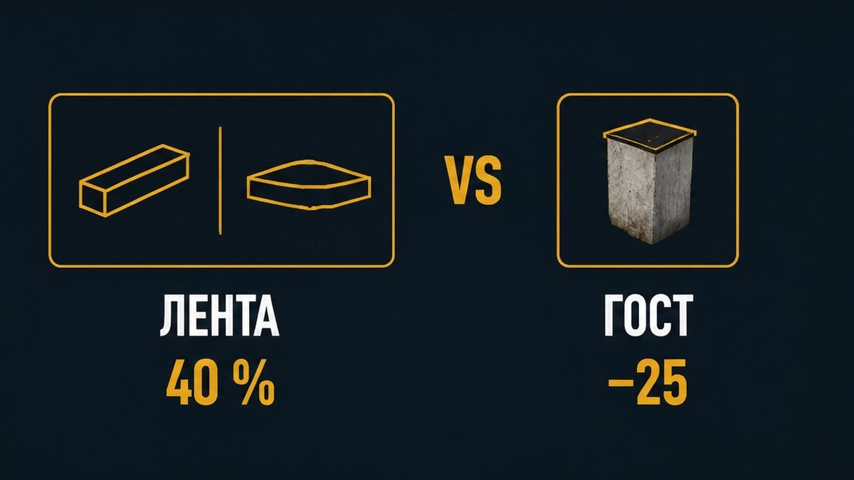 Лента и плита ждут 40 % прочности, забивную сваю забивают до −25 °C