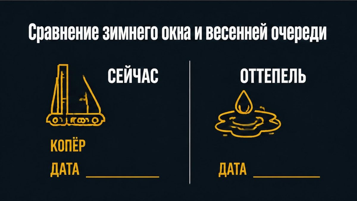 Сравнение даты зимнего выезда копра и даты, если ждать весеннюю очередь