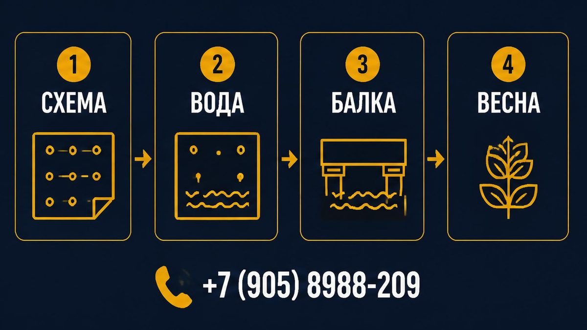 Весной до стен сверяют отметки оголовков со схемой