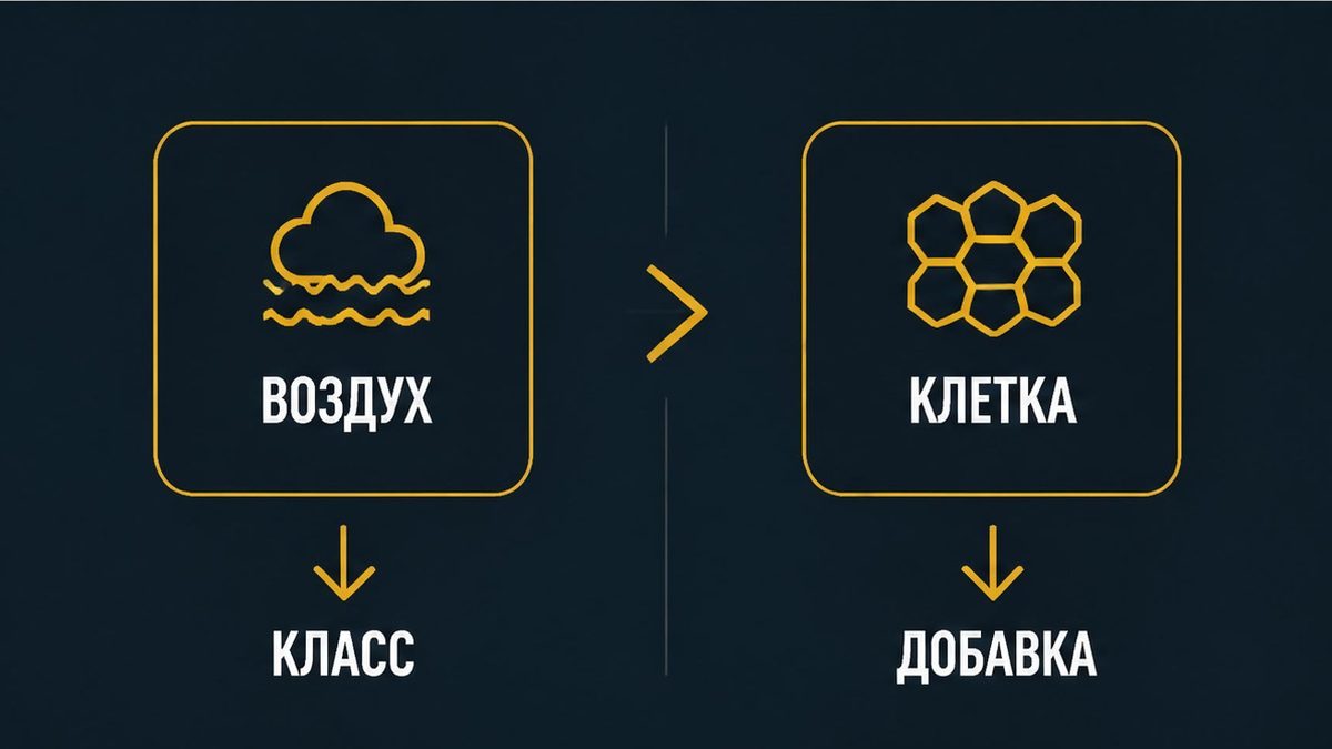Порог на воздухе берётся из класса смеси, особая строка требует добавки
